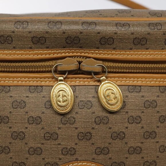 GUCCI Micro GG Supreme Shoulder Bag PVC Beige Gold - Picture 10 of 16